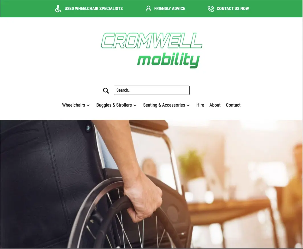 Cromwell Mobility Website Home Page