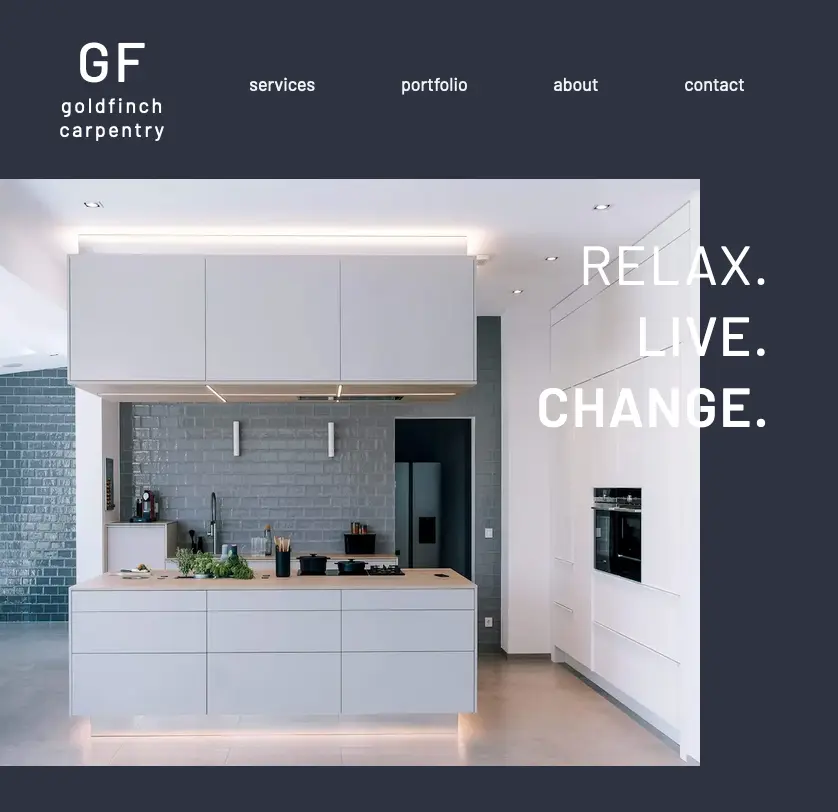 Goldfinch Carpentry Website Home Page